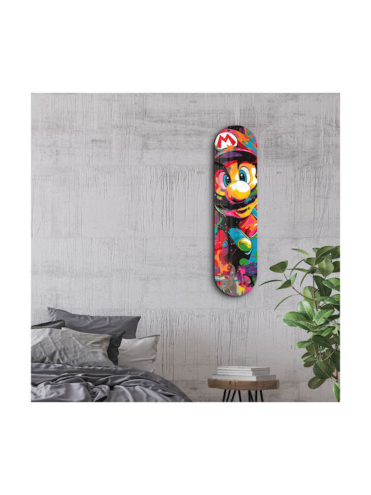 Glass Painting Mario Fan Art 226sng1128 20x80cm Multi Wallity Vertical Glass