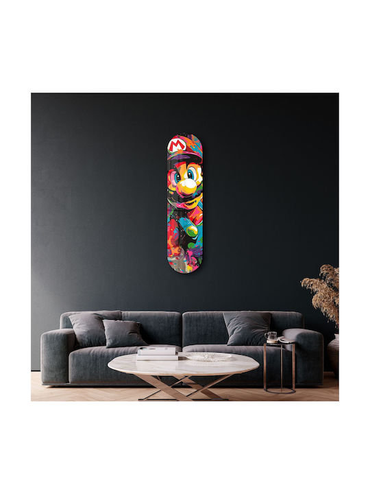 Glass Painting Mario Fan Art 226sng1128 20x80cm Multi Wallity Vertical Glass