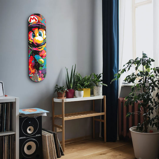 Glass Painting Mario Fan Art 226sng1128 20x80cm Multi Wallity Vertical Glass
