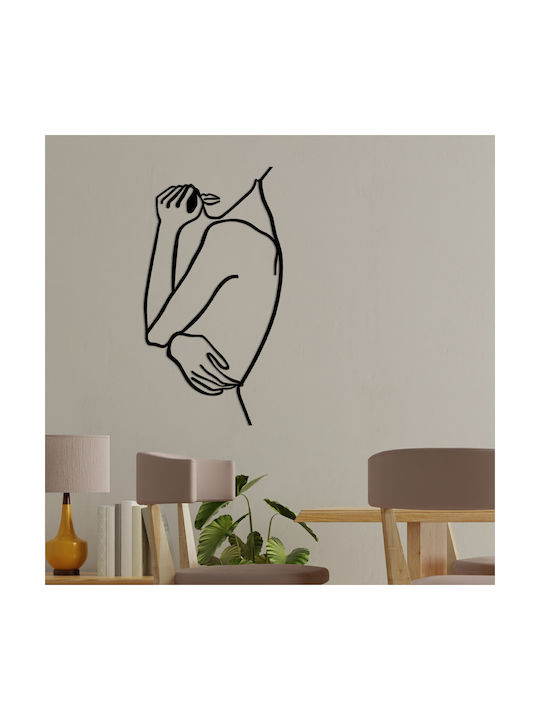 Wall Decor Woman 891tnl1981 70x0.15x38cm Black Wallity Metal