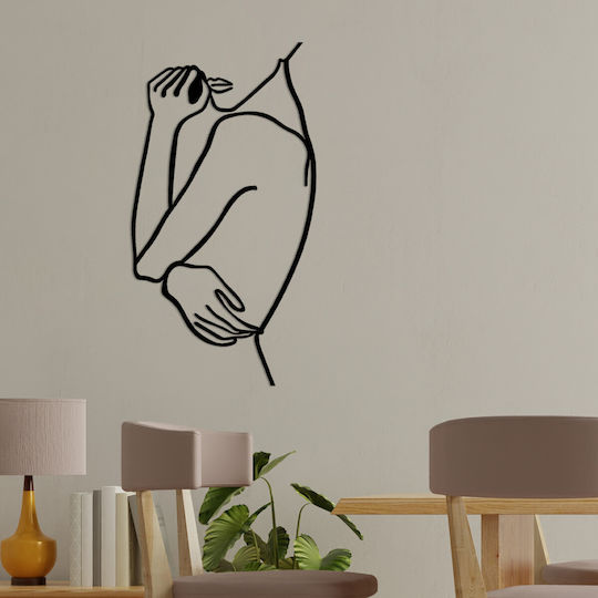 Wall Decor Woman 891tnl1981 70x0.15x38cm Black Wallity Metal