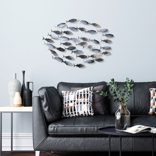 Wanddekoration Fische 930dyu1274 94x4x58cm Multi Wallity Metall