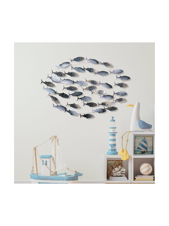 Wanddekoration Fische 930dyu1274 94x4x58cm Multi Wallity Metall