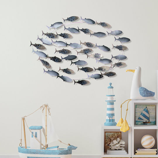 Wanddekoration Fische 930dyu1274 94x4x58cm Multi Wallity Metall