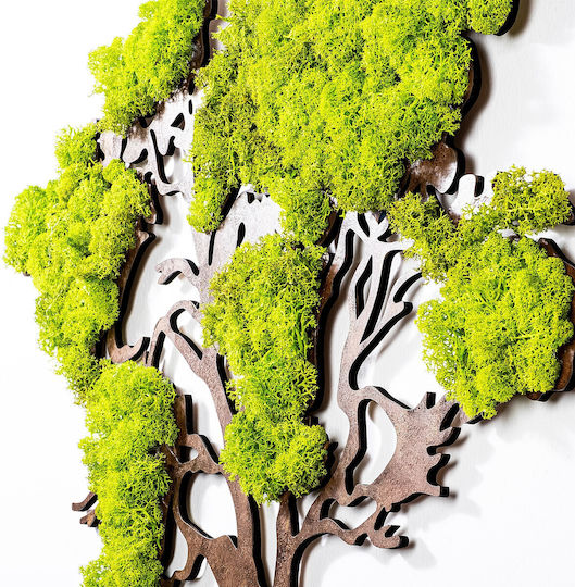 Wallity Wanddekoration Tree Handgefertigt Braun aus Hölzernes 71x1x59cm