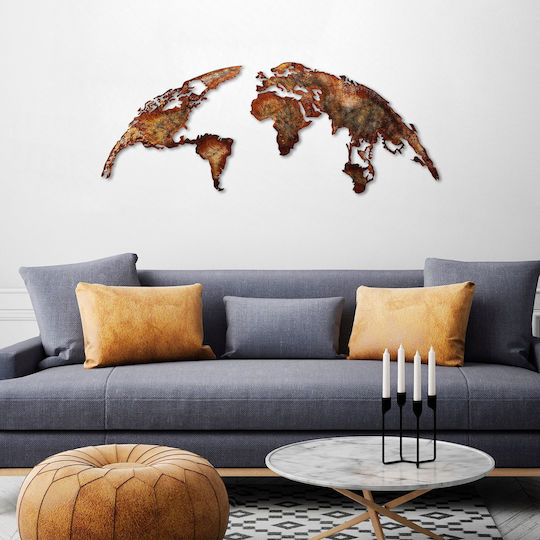Wallity Decorațiune Pentru Perete Portocalie Din Metal 150x59cm