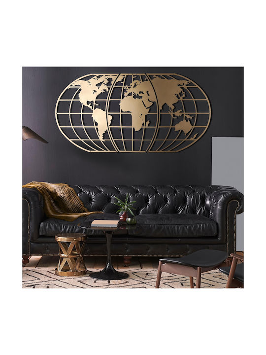 Wallity Wall Decor Gold Made of Metal 120x60cm