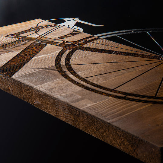 Wallity 3D Mixed Art Μαύρο από Ξύλο 58x40cm