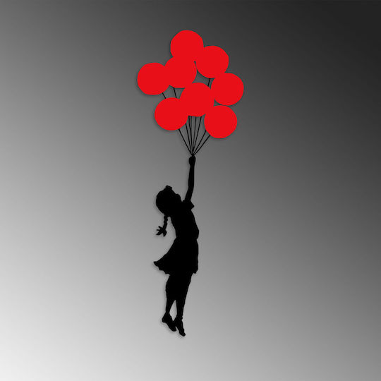 Wallity Decorative Silhouette Banksy Black Metal 100x34cm