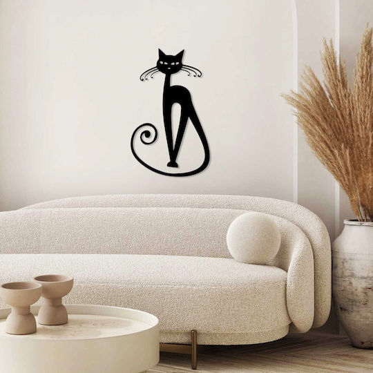 Wallity Wanddekoration Silhouette Schwarz aus Metall 60x37cm