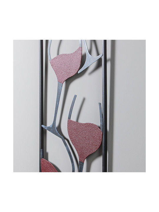 Wall Decor Wine 279enz2572 32x5x90cm Black-red Wallity Metal