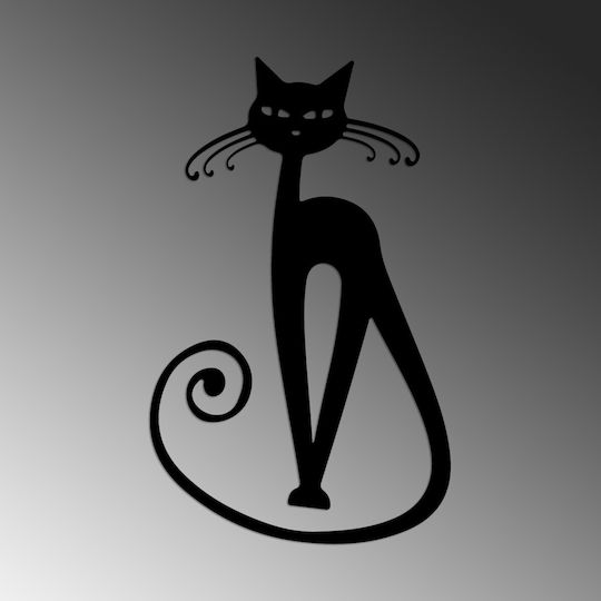 Wallity Wanddekoration Silhouette Schwarz aus Metall 60x37cm