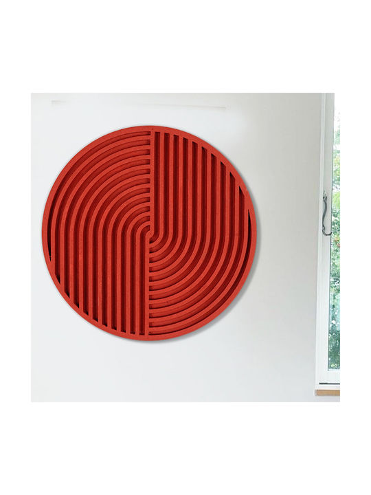 Wallity Wanddekoration Geometrisches Element Rote aus Hölzern 33x2x33cm