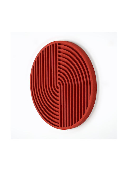 Wallity Wanddekoration Geometrisches Element Rote aus Hölzern 33x2x33cm