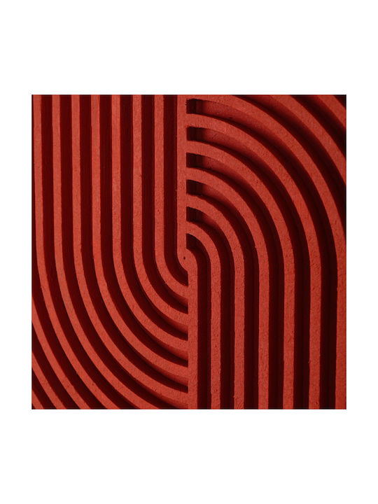 Wallity Wanddekoration Geometrisches Element Rote aus Hölzern 33x2x33cm