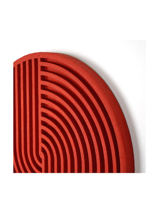 Wallity Wanddekoration Geometrisches Element Rote aus Hölzern 33x2x33cm