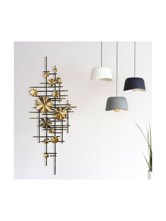 Mihrimah Wall Decor 279enz2533 113x7x44cm Black-gold Wallity Metal