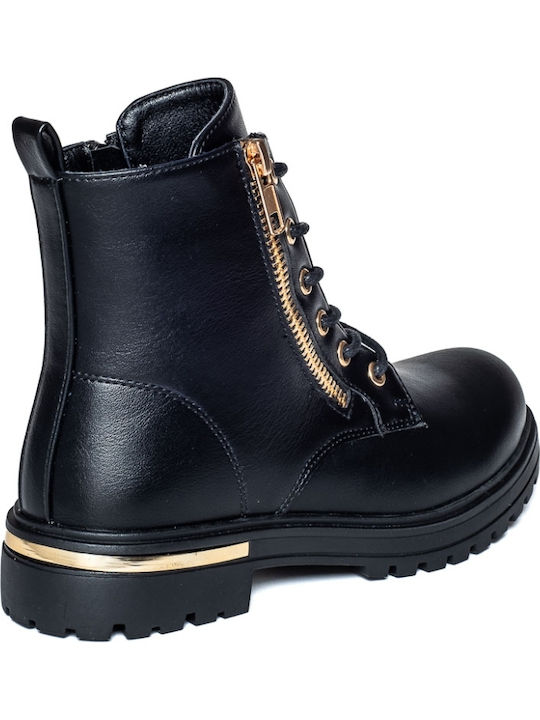 Kinderstiefel mit Reißverschluss Schwarz