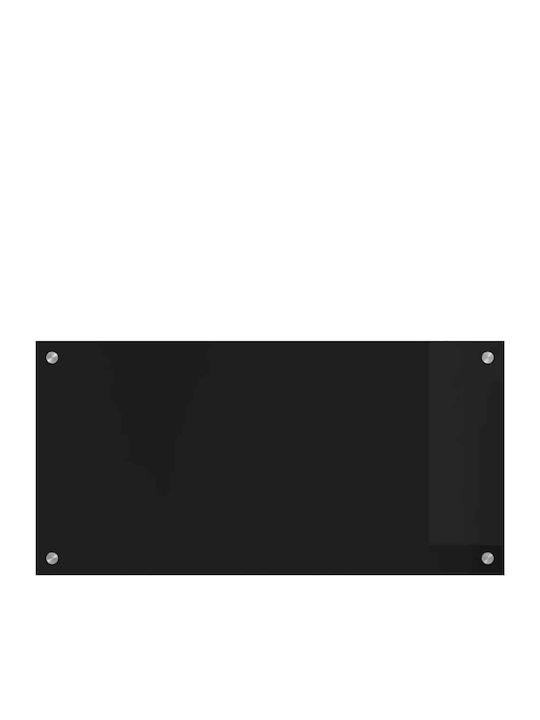 Vidaxl Kitchen Back Panel Black 80 x 40 x 0.8 cm Tempered Glass
