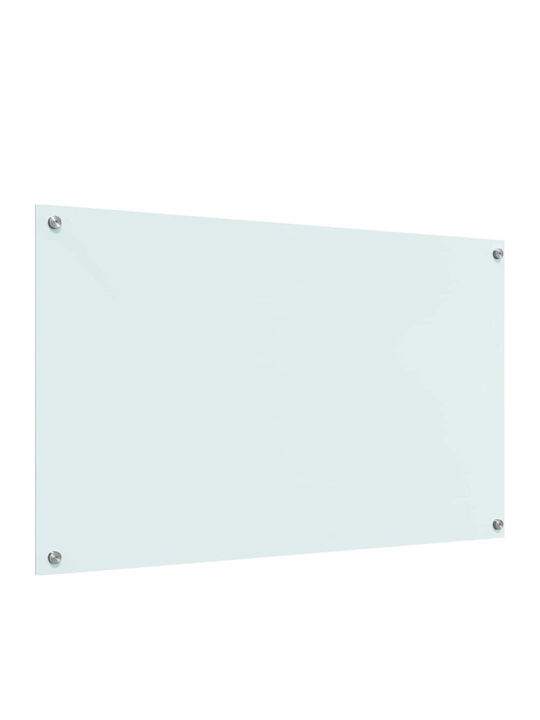 Vidaxl Kitchen Back Panel White 100 x 60 x 0.8 cm Tempered Glass