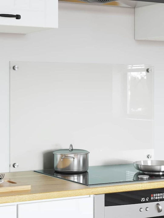 Vidaxl Kitchen Back Panel Transparent 80 x 50 x 0.8 cm Tempered Glass