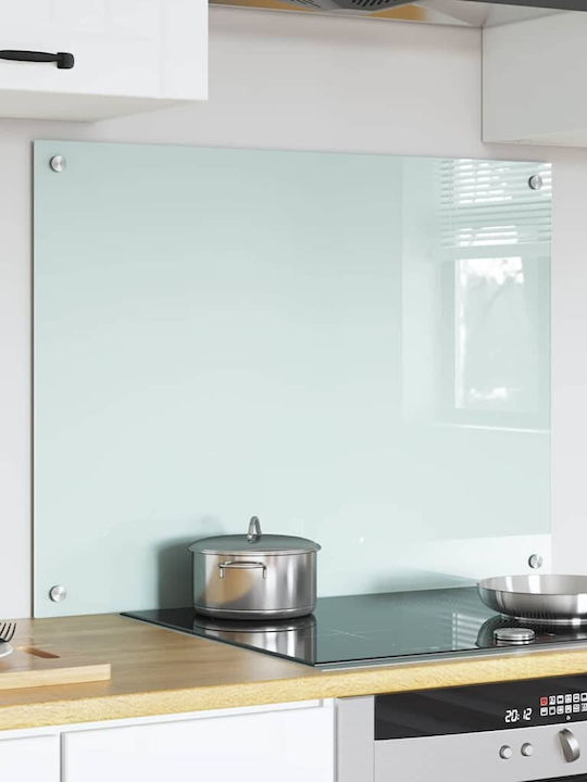 Vidaxl Kitchen Back Panel White 80 X 60 X 0.8 Cm Tempered Glass