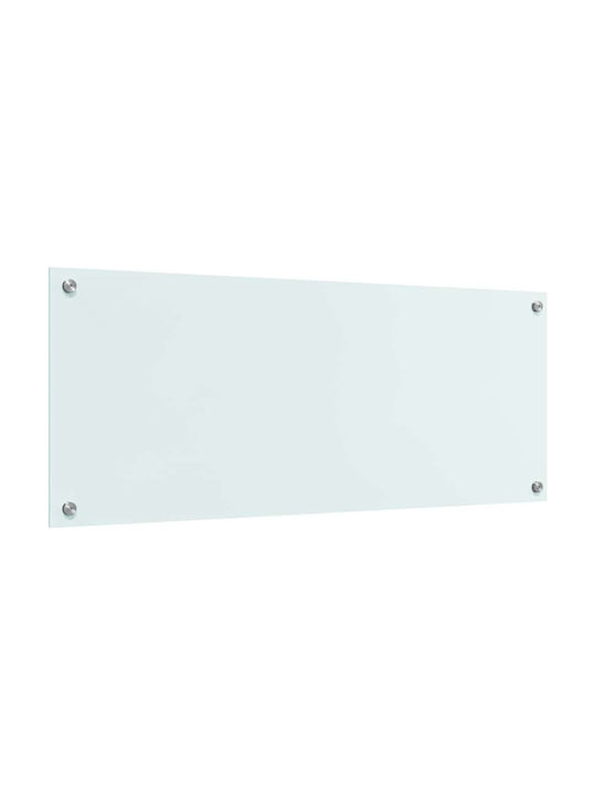 Vidaxl Kitchen Back Panel White 100 x 40 x 0.8 cm Tempered Glass