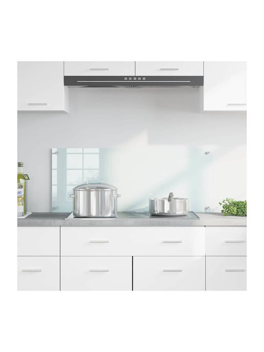 Vidaxl Kitchen Back Panel White 100 x 40 x 0.8 cm Tempered Glass