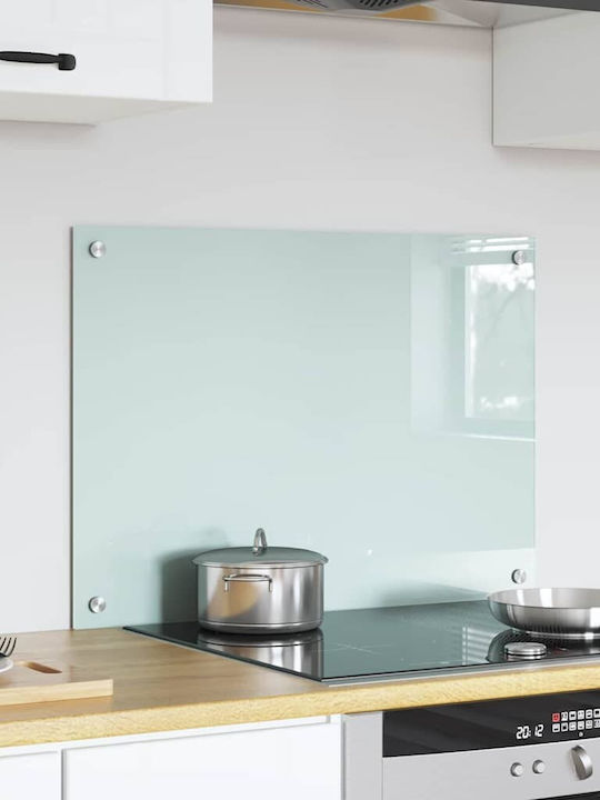 Vidaxl Kitchen Back Panel White 70 x 50 x 0.8 cm Tempered Glass