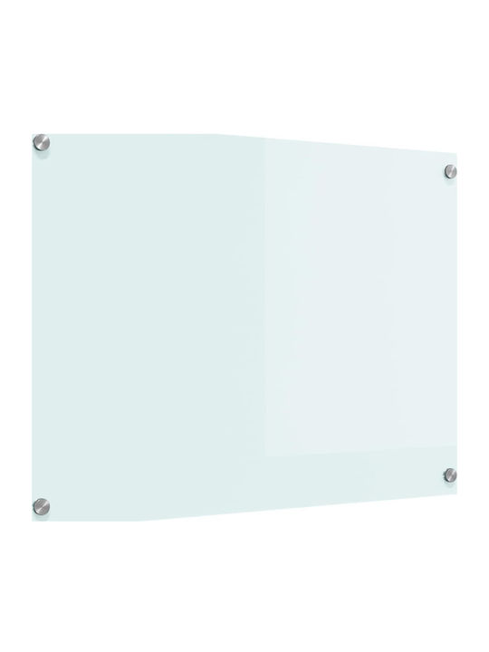 Vidaxl Kitchen Back Panel White 70 x 50 x 0.8 cm Tempered Glass