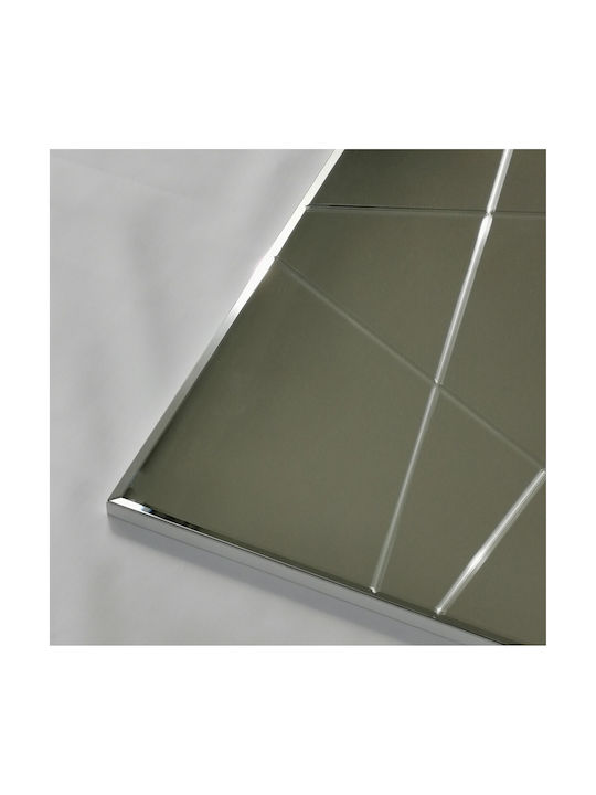 Aberto Design Oglindă de Perete De Corp Întreg cu Gri Ramă din Lemn 130x62cm 1buc