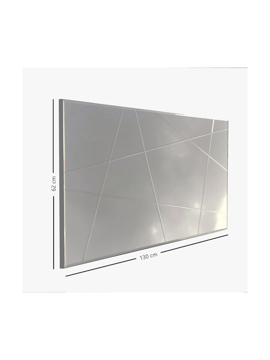 Aberto Design Oglindă de Perete De Corp Întreg cu Gri Ramă din Lemn 130x62cm 1buc