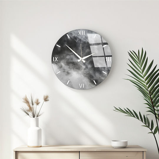 Wallity Ceas de Perete Sticlă Multicolor Ø40cm