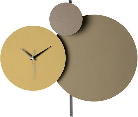 Wallity Ceas de Perete Metalic Multicolor 48x44cm