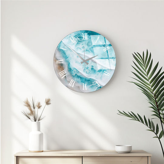 Wallity Ceas de Perete Sticlă Multicolor Ø40cm