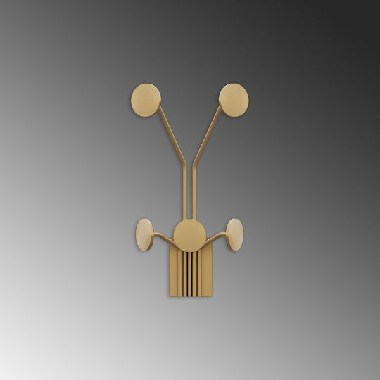 Κρεμάστρα Τοίχου 5 Θέσεων Giraffe 494pyt1152 24x16x40cm Gold Wallity Μέταλλο