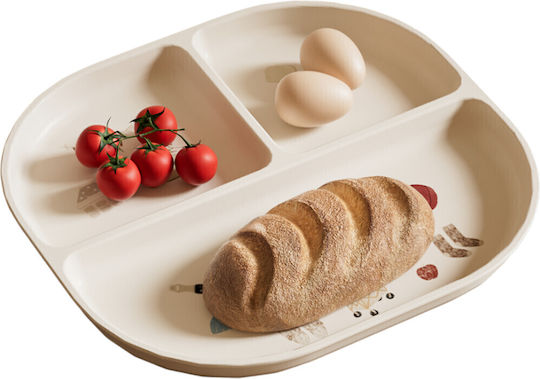 Queen Mother Toddler Plastic Beige Dinner Plate Let's Party 3 Pieces