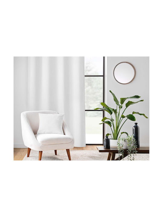 Atmosphera Μαξιλάρι Καναπέ Nils Douceur D'intérieur από Βελούδο Λευκό 45x45εκ.