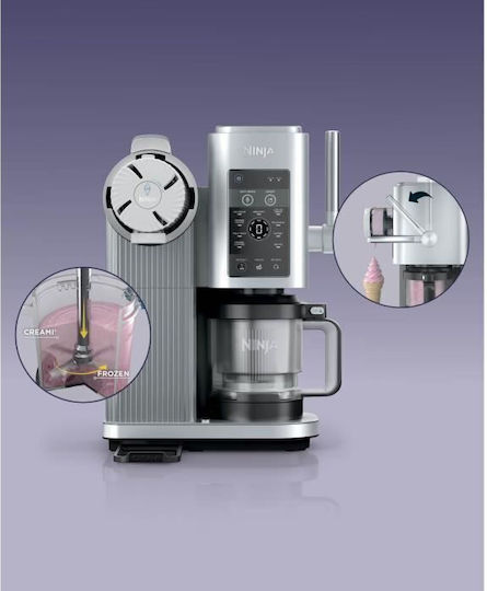 Ninja CREAMi Scoop & Swirl Παγωτομηχανή 2x480ml Ασημί