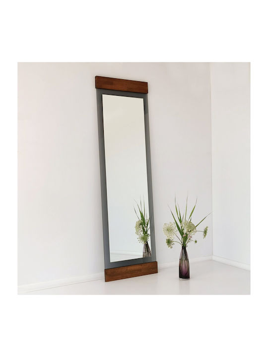 Aberto Design Boden- oder Standspiegel mit Braunes Metallisches Rahmenmaterial 170x50cm