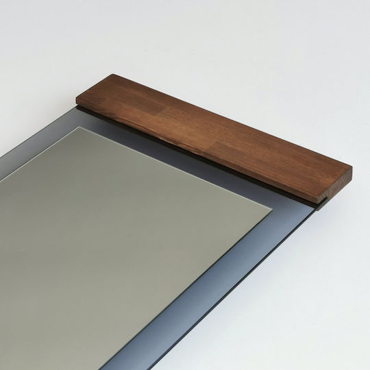Aberto Design Огледало на пода с кафява металик рамка 170x50см