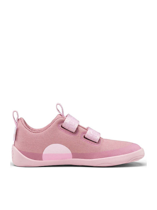 Kids Sneakers with Hoop & Loop Closure Pink