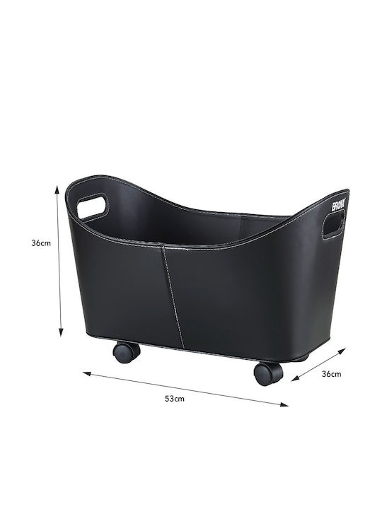 Home & Camp HC20867 Rubber Firewood Basket 53x36x36cm Black
