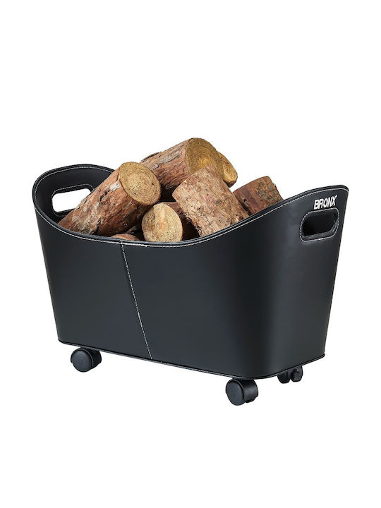 Home & Camp HC20867 Rubber Firewood Basket 53x36x36cm Black