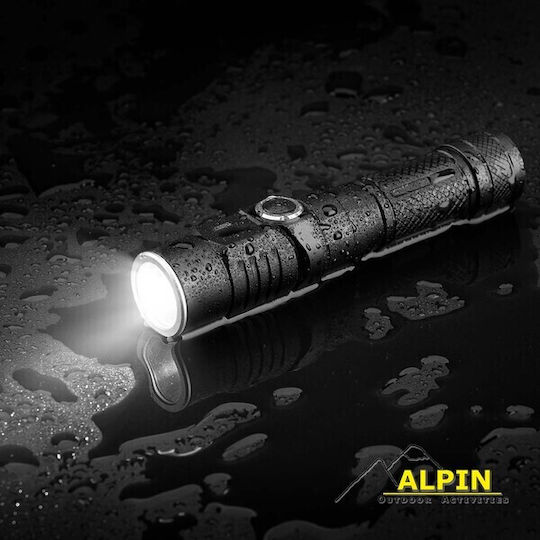 Alpin Lumină de lucru și de sit, cu baterie Lanternă LED cu Luminozitate Maximă 1500lm Negru