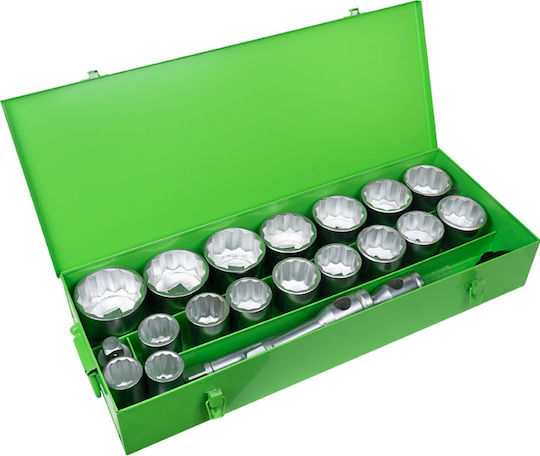 JBM Ratschen- & Steckschlüssel-Sets 1" 22Stück
