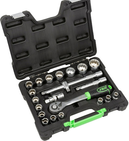 JBM Ratschen- & Steckschlüssel-Sets 1\2" 22Stück