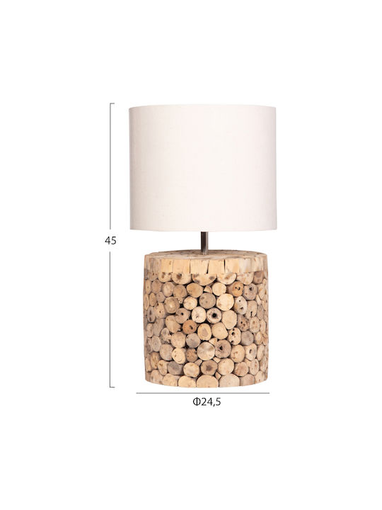 Freebox Tischlampe mit Beige Schirm
