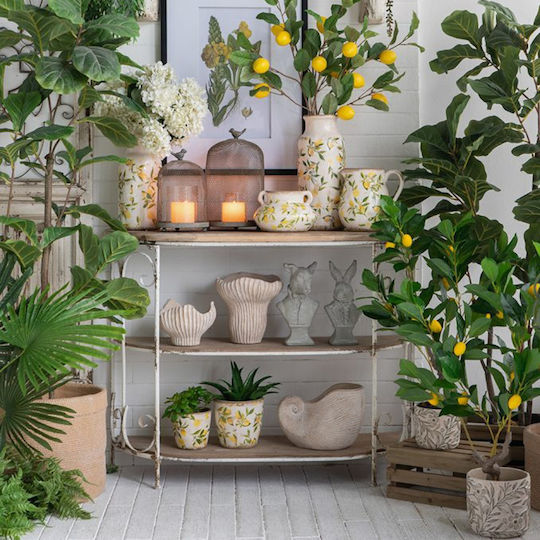Artekko Cement Planter Concrete Beige 19x18.5x14cm.