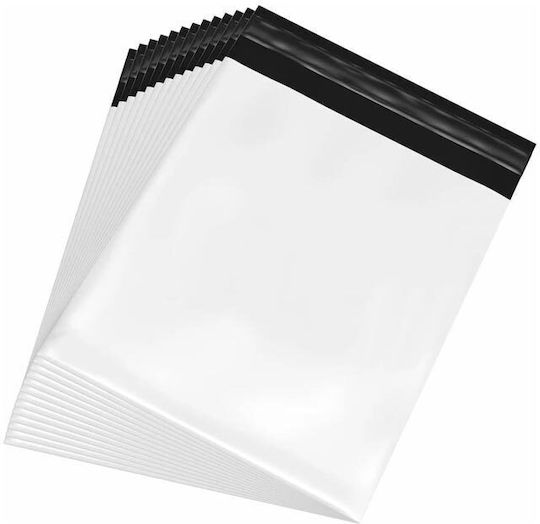 Set Courier Packaging Bags Self Adhesive 50 Pieces White B4 26x35 Cm Aria Trade